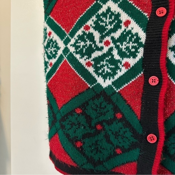 Vintage Holly Metallic Sweater Vest - Picture 4 of 9